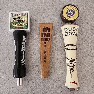 Lot Of 3 Beer Taps Lagunitas| Five Dons | Dust Bowl Brewery